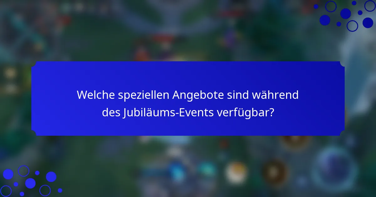 Welche speziellen Angebote sind während des Jubiläums-Events verfügbar?